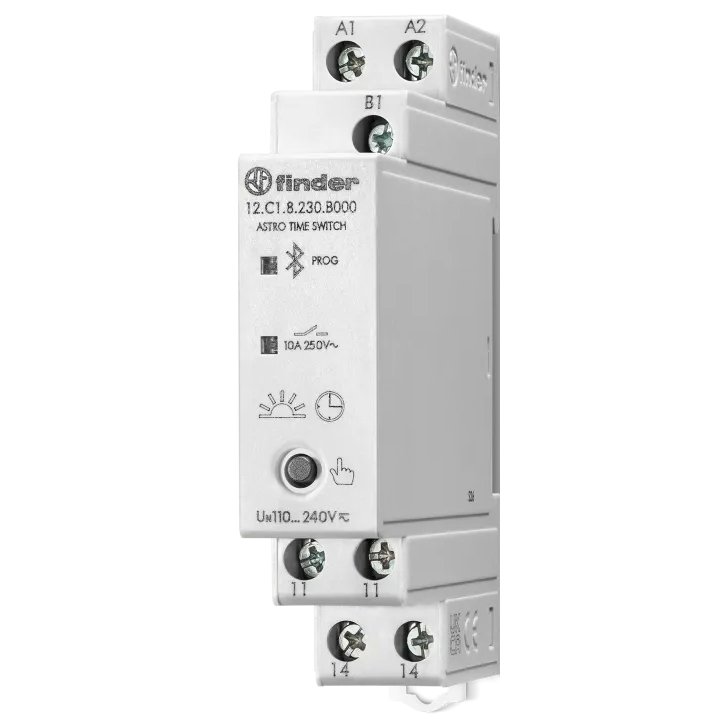 Oferte la Ceas programabil digital, saptamanal cu comutatie, Finder 12.C1.8.230.B000, Bluetooth, supracapacitor, 10A