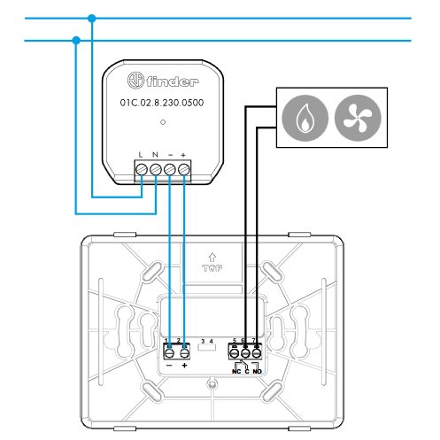 Oferte la Sursa de alimentare pentru cronotersmostatul BLISS2 (1C.B1), Finder 01C.02.8.230.0500, 5 VCC, montaj in doza