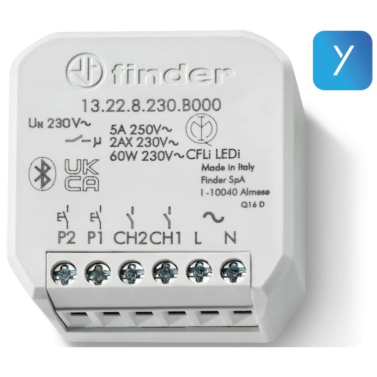 Oferte la Releu multifunctional Yesly, Finder 13.22.8.230.B000, Bluetooth, 16 A, 230 VCA, montaj in doza