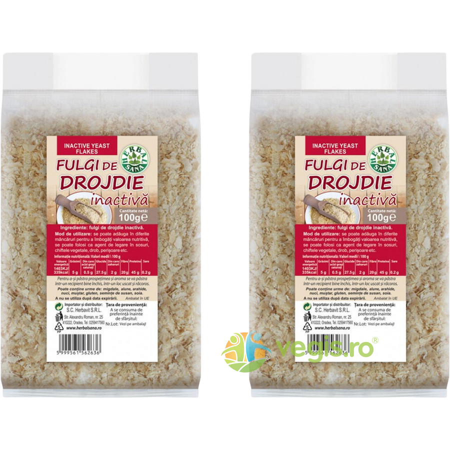 Oferte la Pachet Fulgi de Drojdie Inactiva 100g+100g