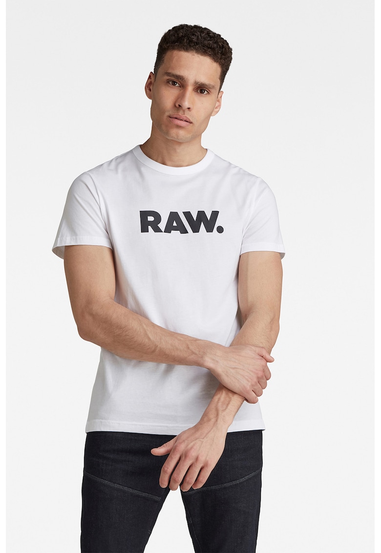 Oferte la Tricou regular fit cu imprimeu text Holorn - Alb