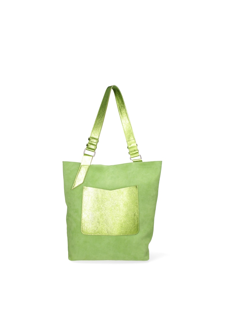 Oferte la Geanta shopper de piele cu detalii metalizate