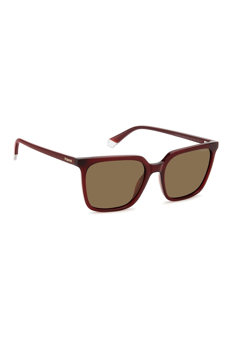 Oferte la Ochelari de soare patrati cu lentile polarizate - Visiniu/Maro