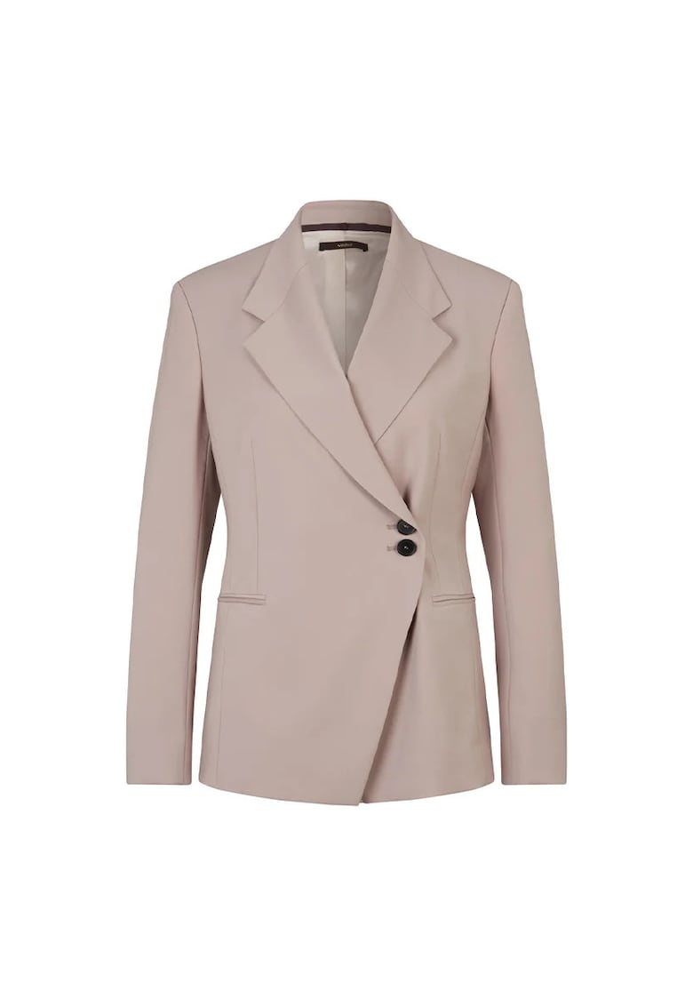 Oferte la Sacou slim-fit cu inchidere asimetrica la un singur rand de nasturi
