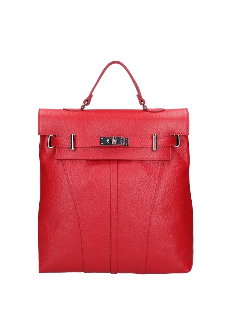 Oferte la Rucsac convertibil de piele 32739 - Rosu