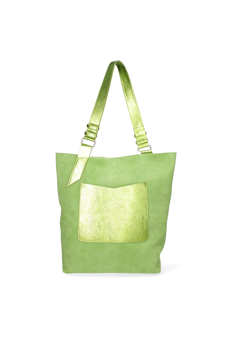 Oferte la Geanta shopper de piele cu detalii metalizate