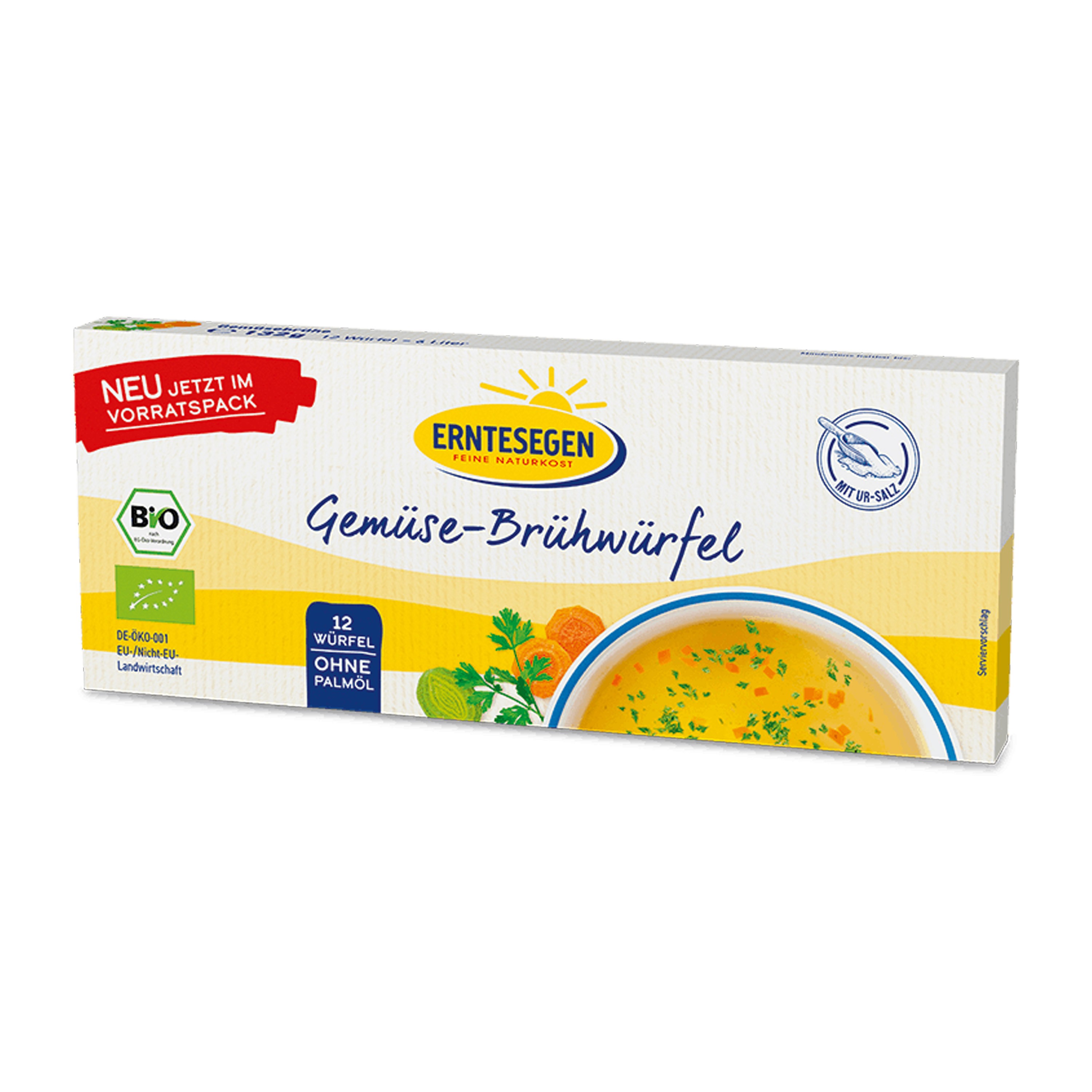 Oferte la Cuburi pentru supă de legume bio, 132g 12 buc pentru 6 Litri Erntesegen