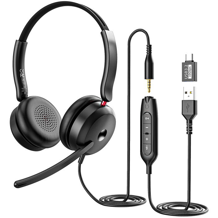 Oferte la Casti cu Microfon X81 USB / USB-C /  3.5MM Negru