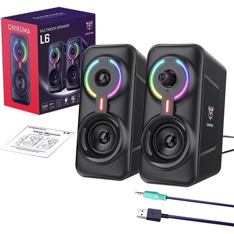 Oferte la Boxe Multimedia L6 Gaming  Bluetooth 5.0 Iluminare RGB Putere 10W Negru