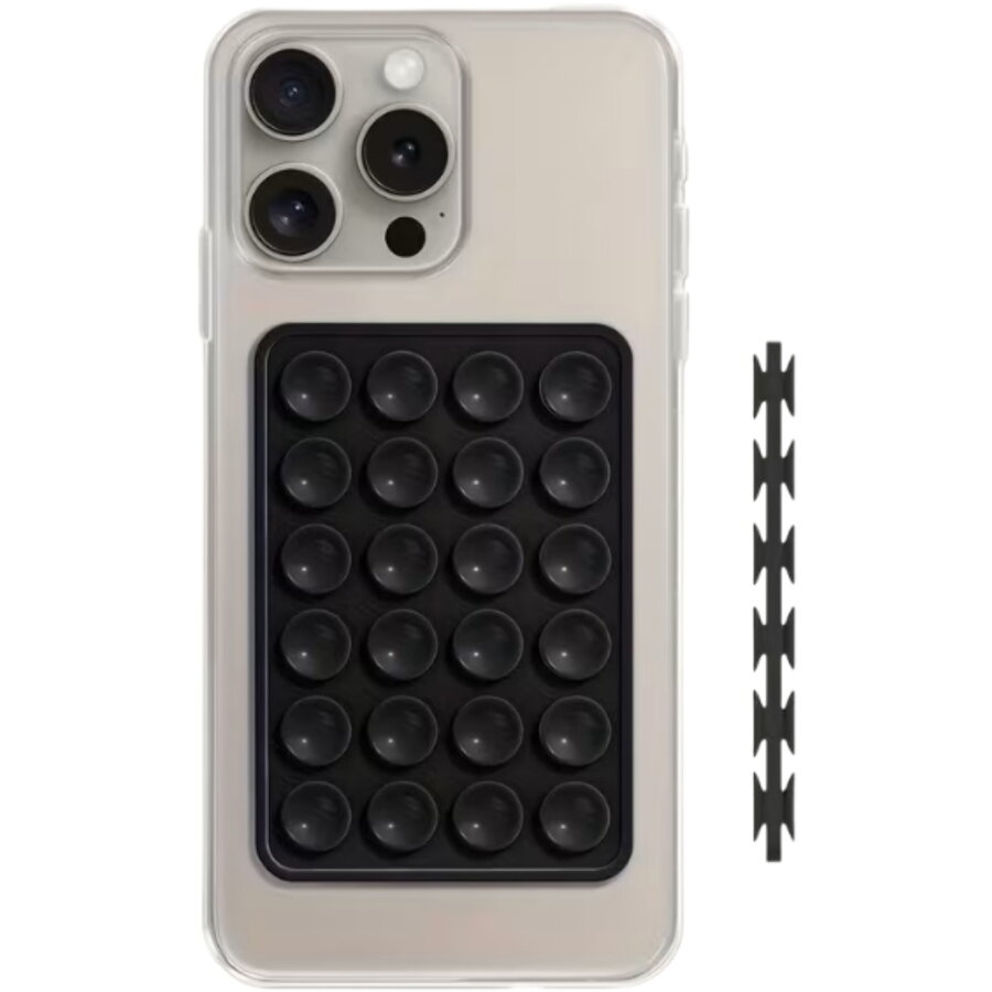Oferte la Suport Silicon Duo cu Ventuze pentru Telefon Negru