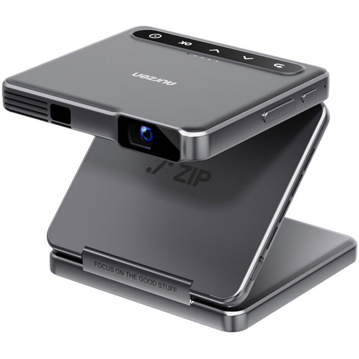 Oferte la Mini Proiector Zip Tri-Fold Portabil Bluetooth Gri Inchis