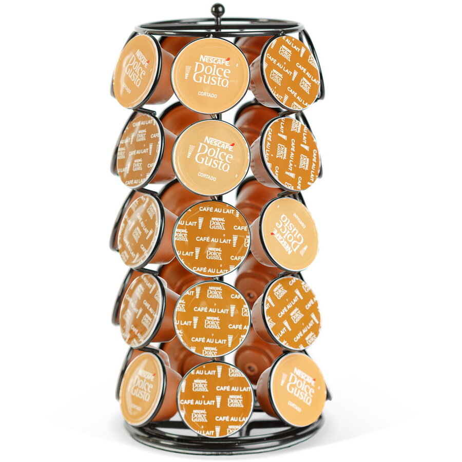 Oferte la Suport Capsule Cafea Dolce Gusto 35 Capsule Metal Rotativ Negru