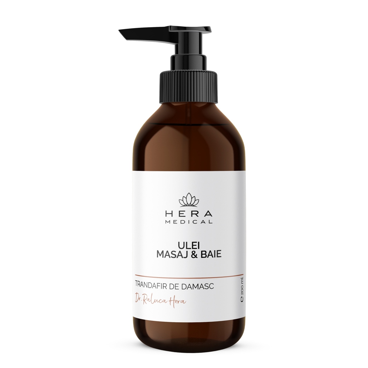 Oferte la Ulei de masaj si baie cu Trandafir de Damasc, Hera Medical (Gramaj: 200 ml)