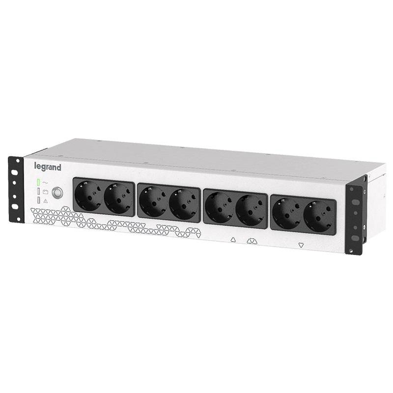 Oferte la UPS Legrand Keor PDU monofazat, 800VA/480W, IN 1xIEC 10A OUT 8x Schuko, technologie off-line, conexiune USB HID, capacitate baterie 310332
