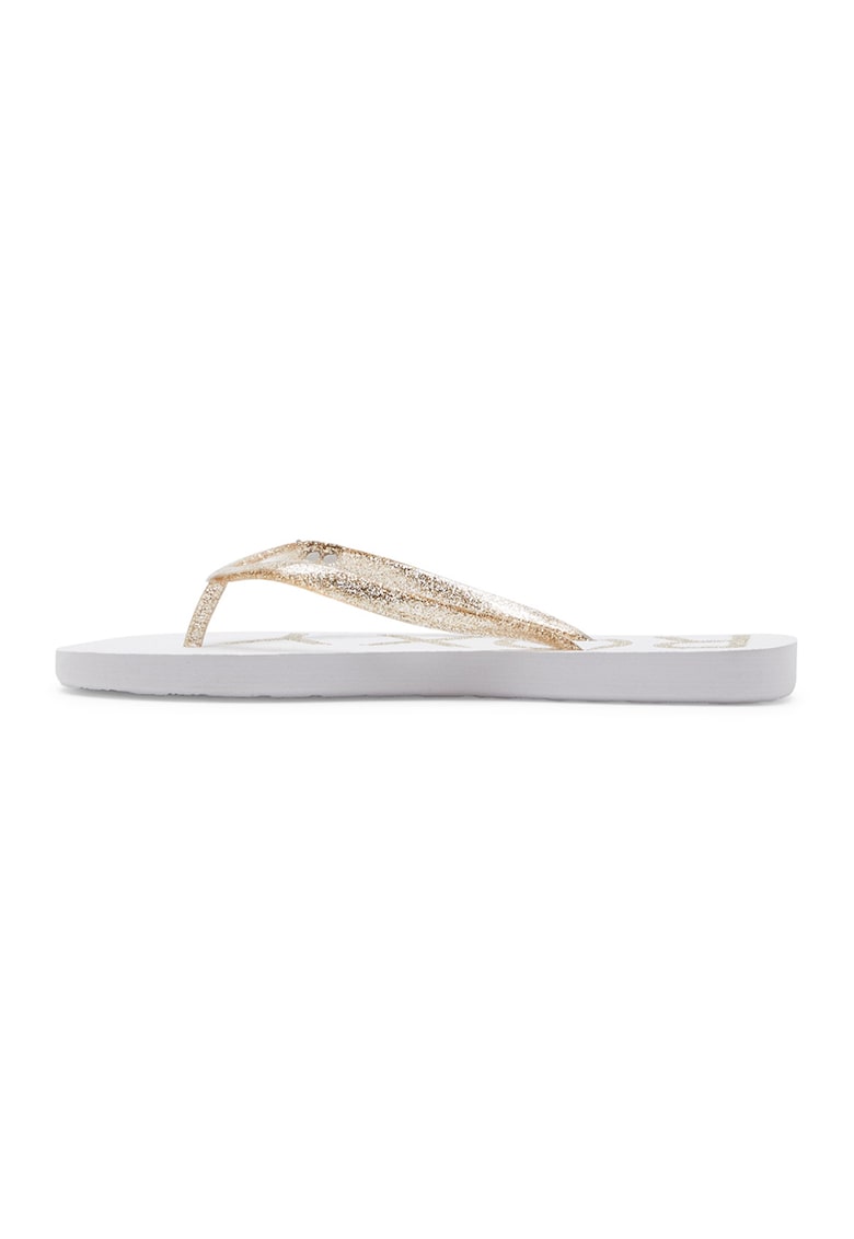 Oferte la Papuci flip-flop stralucitori Viva - Auriu