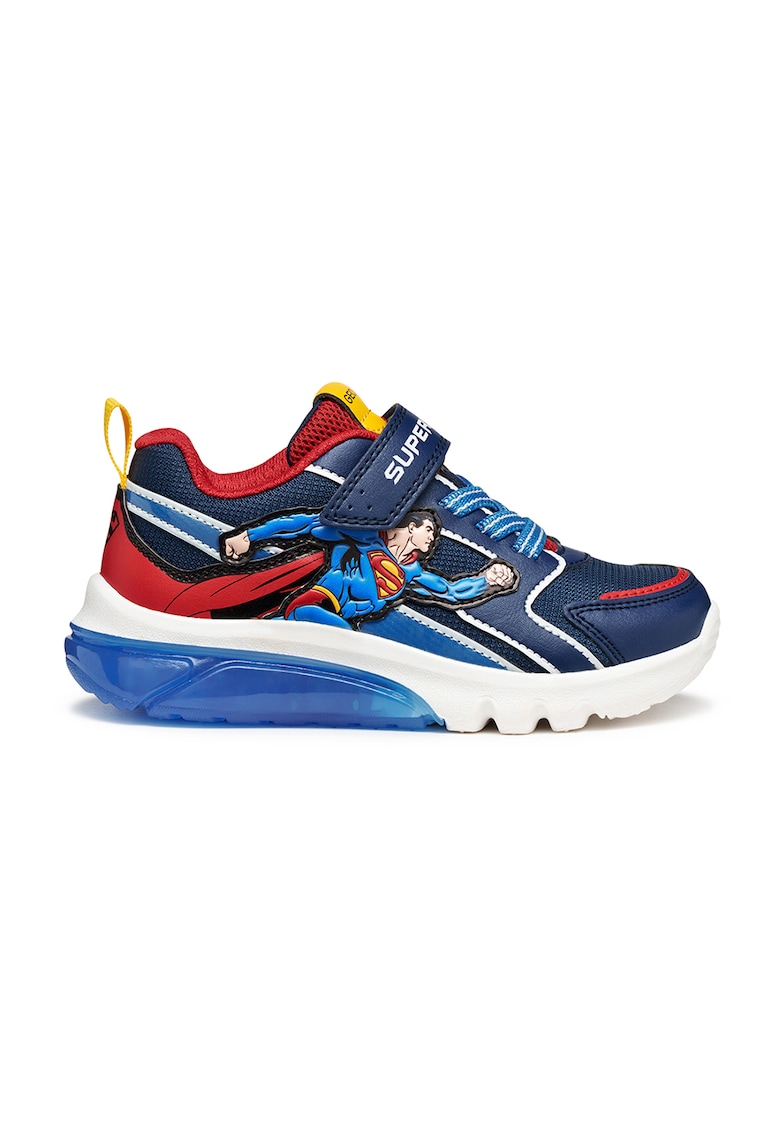 Pantofi sport cu model si LED-uri - Rosu/Albastru royal/Bleumarin