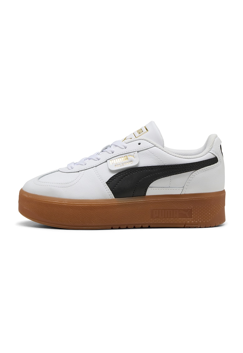 Oferte la Pantofi sport de piele cu logo Palermo - Alb/Negru