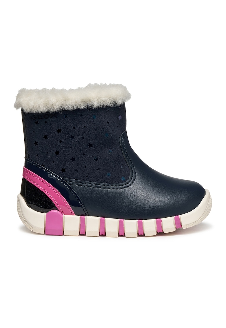 Oferte la Ghete din piele ecologica - Fucsia/Bleumarin