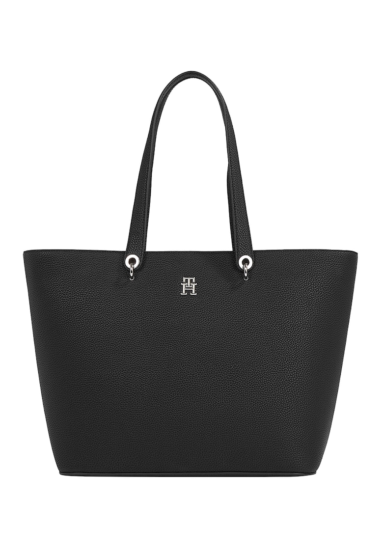 Oferte la Geanta shopper de piele ecologica Emblem - Negru