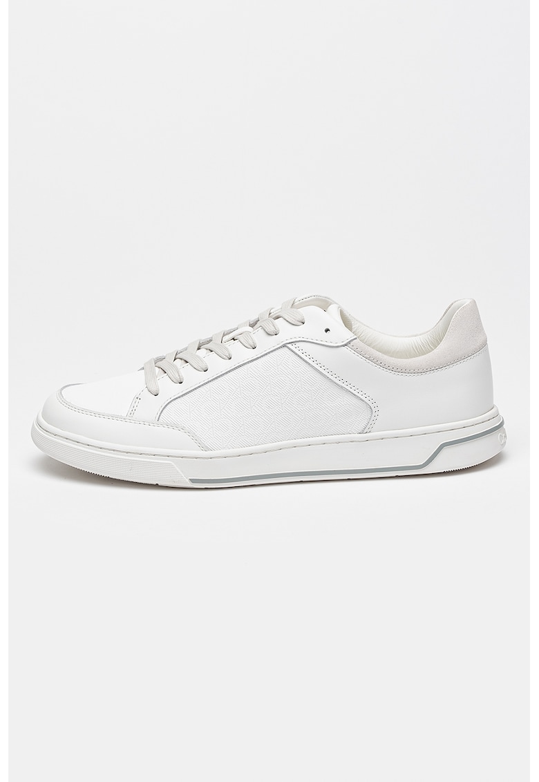Oferte la Pantofi sport din piele cu garnituri din piele intoarsa - Gri deschis/Alb optic