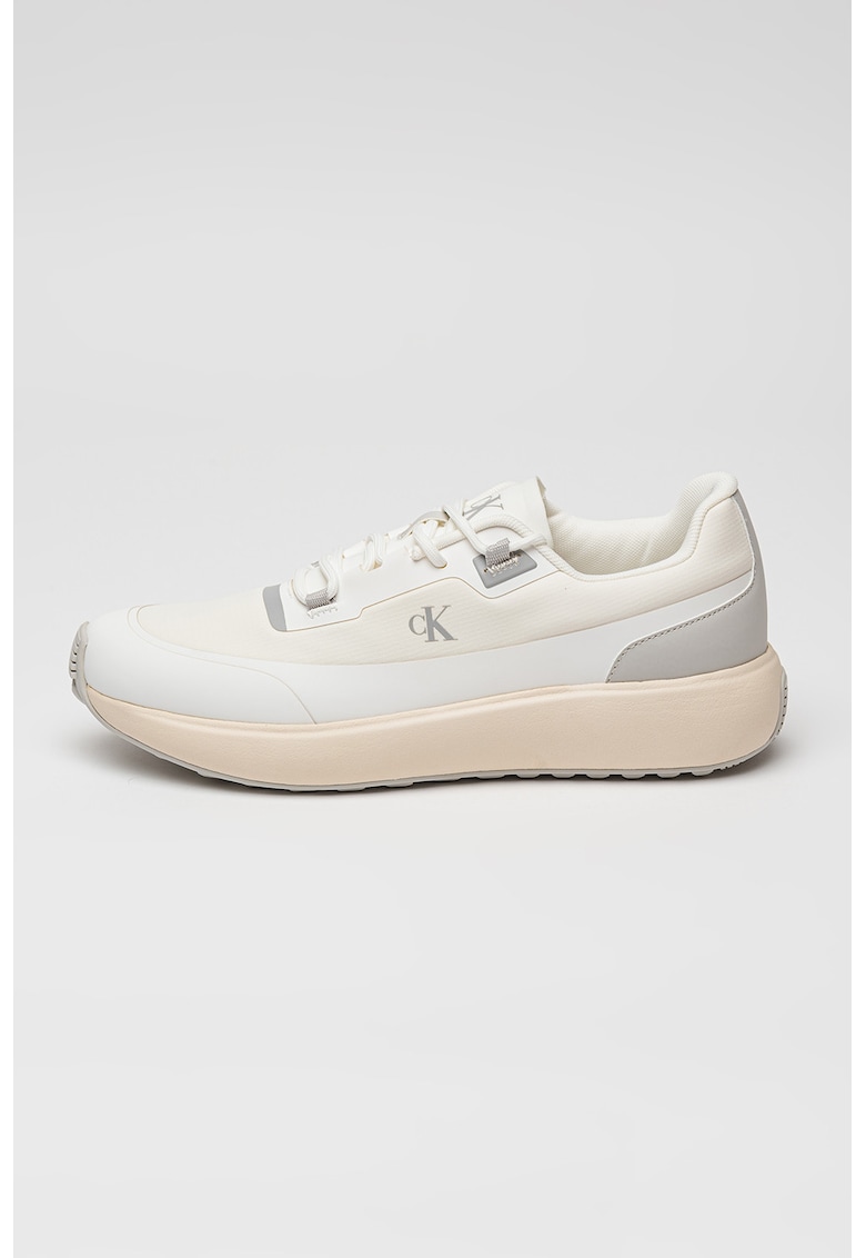 Oferte la Pantofi sport low-cut cu logo - Alb/Gri deschis