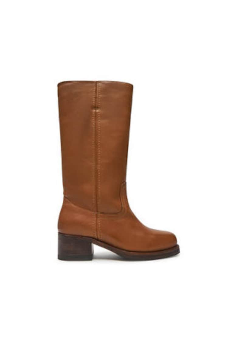 Oferte la Ghete de dama -  304881718 - piele naturala - maro -