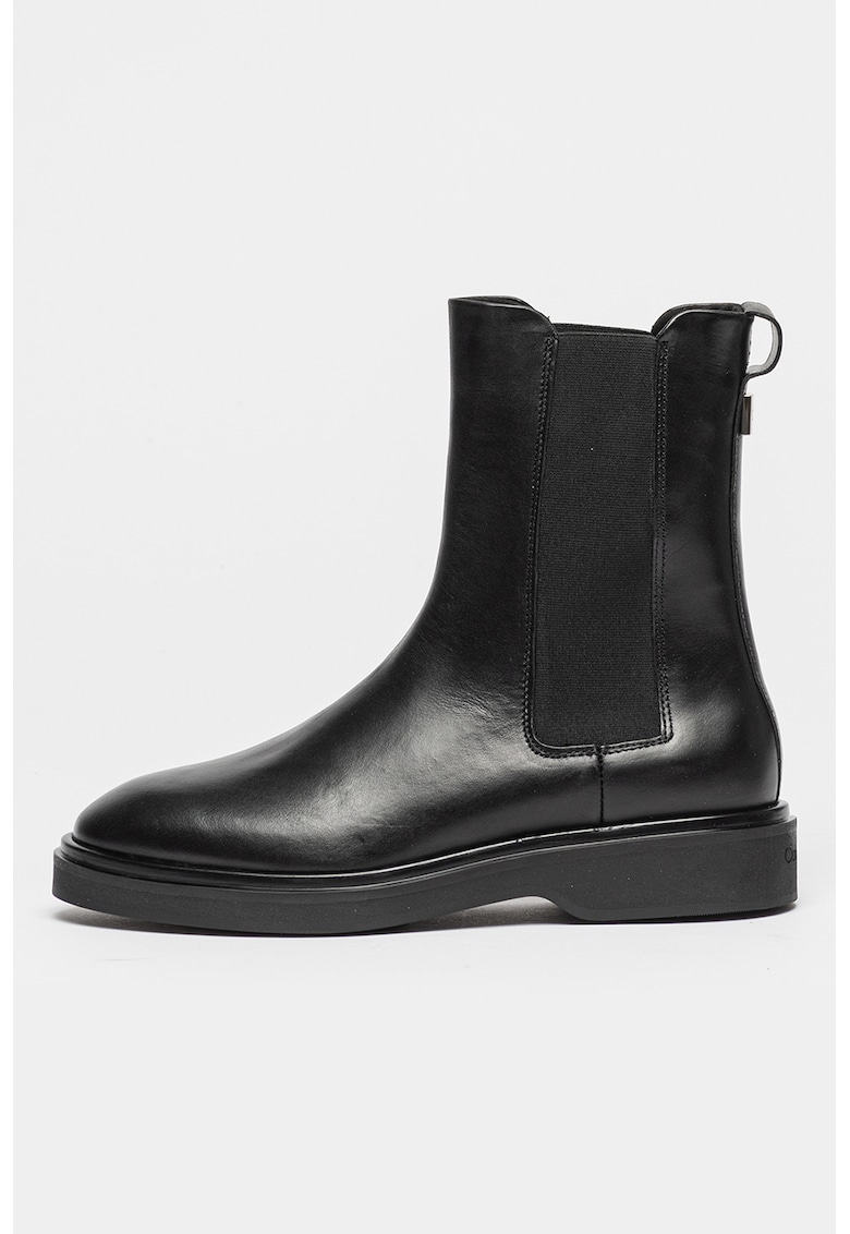 Oferte la Ghete chelsea din piele - Negru