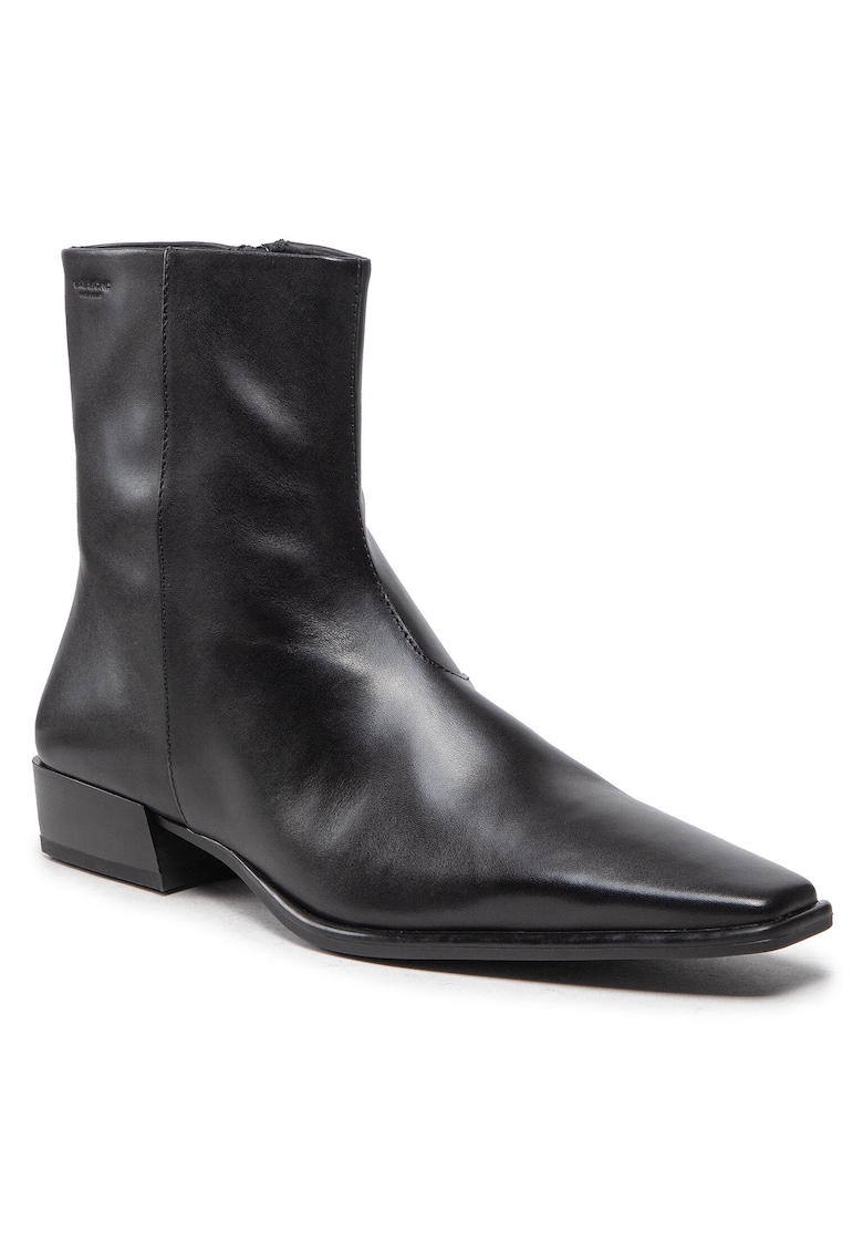 Oferte la Ghete de dama pana la glezna -  301243434 - piele naturala - negru -