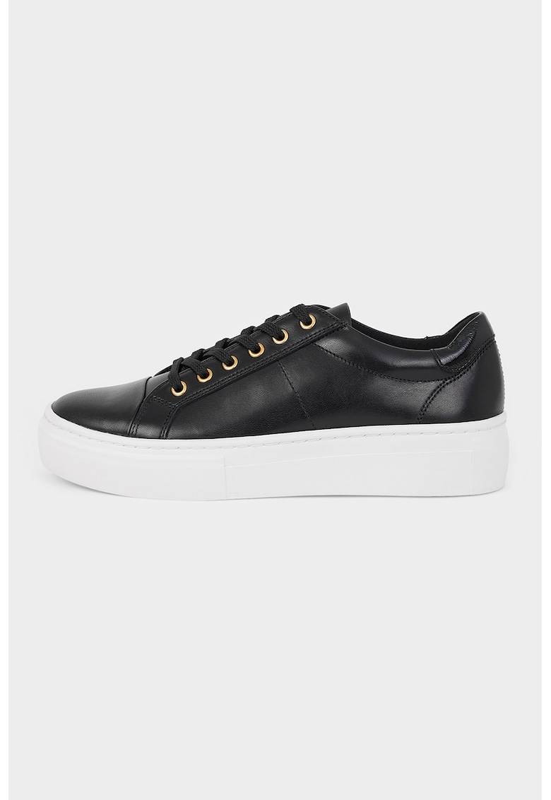 Oferte la Pantofi sport din piele cu model uni Zoe - Negru
