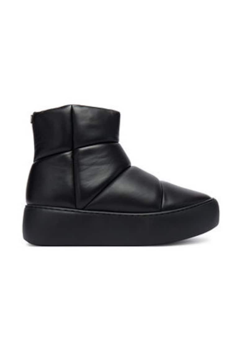 Oferte la Ghete dama pana la glezna - Hogl - 305666475 - piele naturala - negru