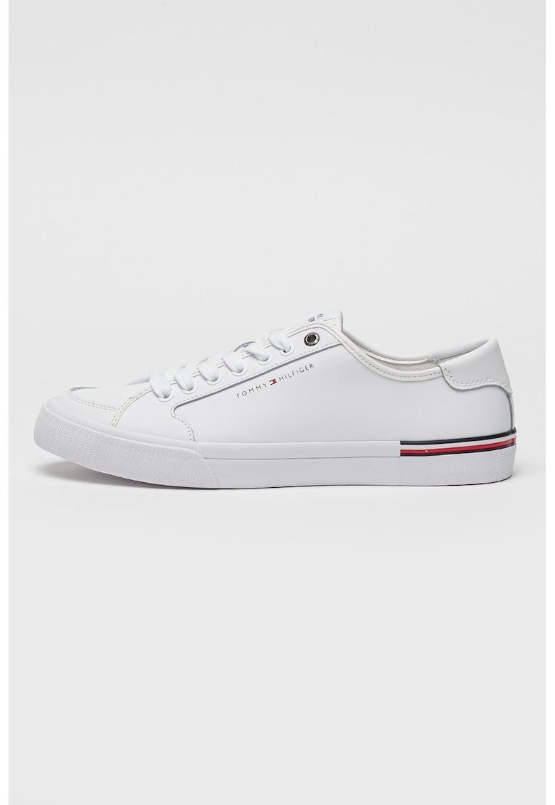 Oferte la Pantofi sport din piele cu detaliu logo - Rosu/Negru/Alb optic