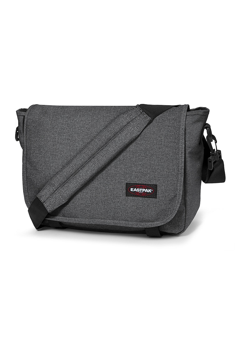 Oferte la Geanta crossbody unisex cu aplicatie logo - Gri - Gri - 24x33x11
