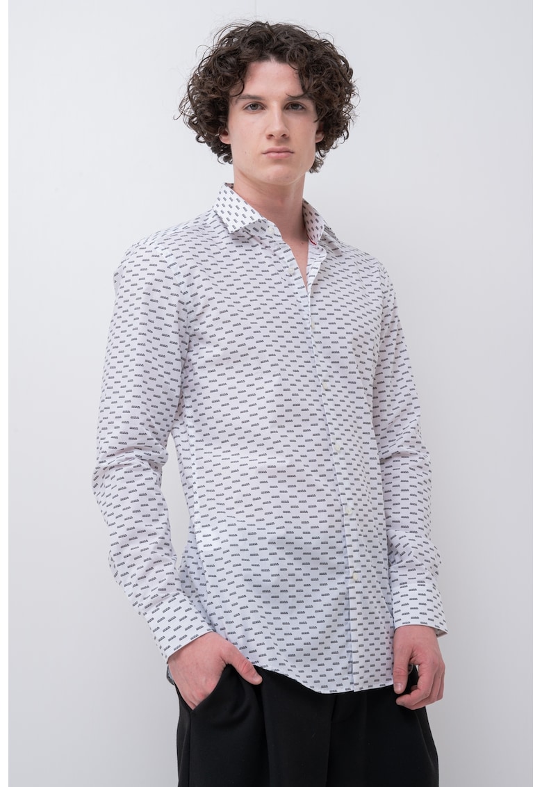 Oferte la Camasa cu model si maneci lungi Keno - Alb/Negru