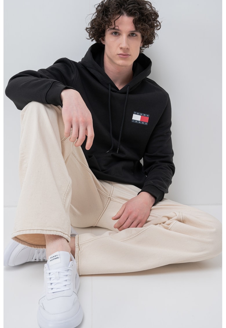 Oferte la Hanorac regular-fit cu imprimeu logo - Negru