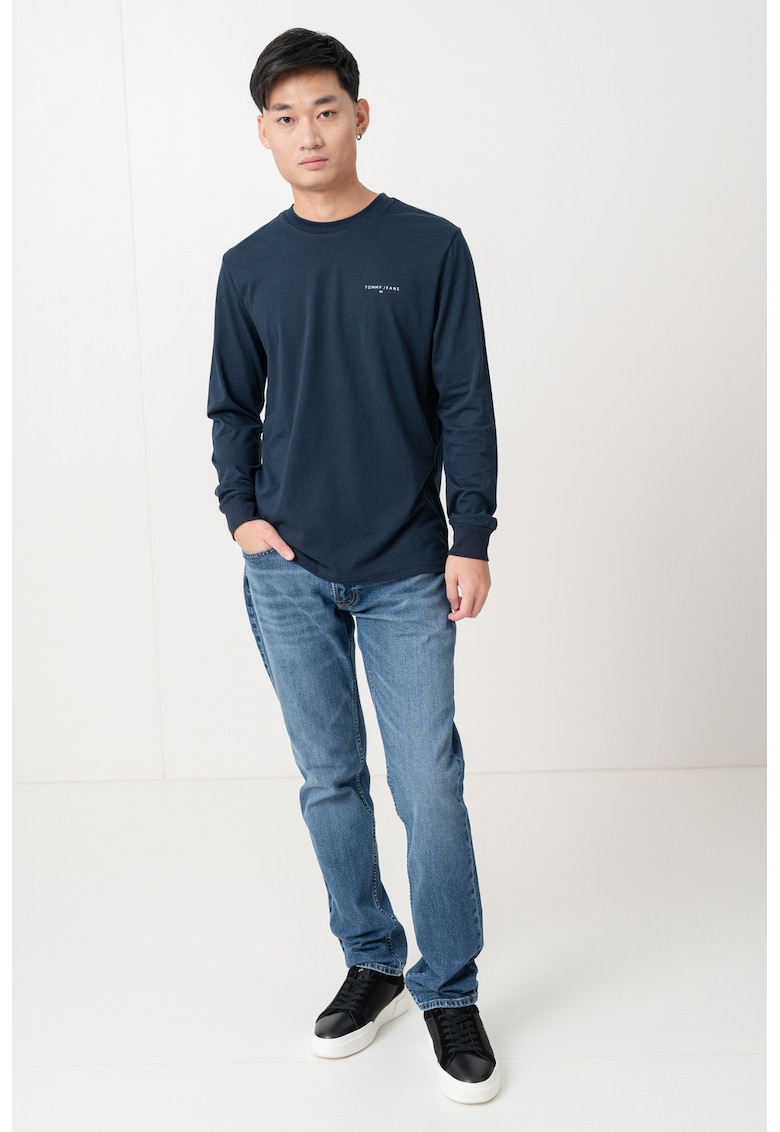 Oferte la Bluza slim fit cu decolteu la baza gatului - Albastru ultramarin