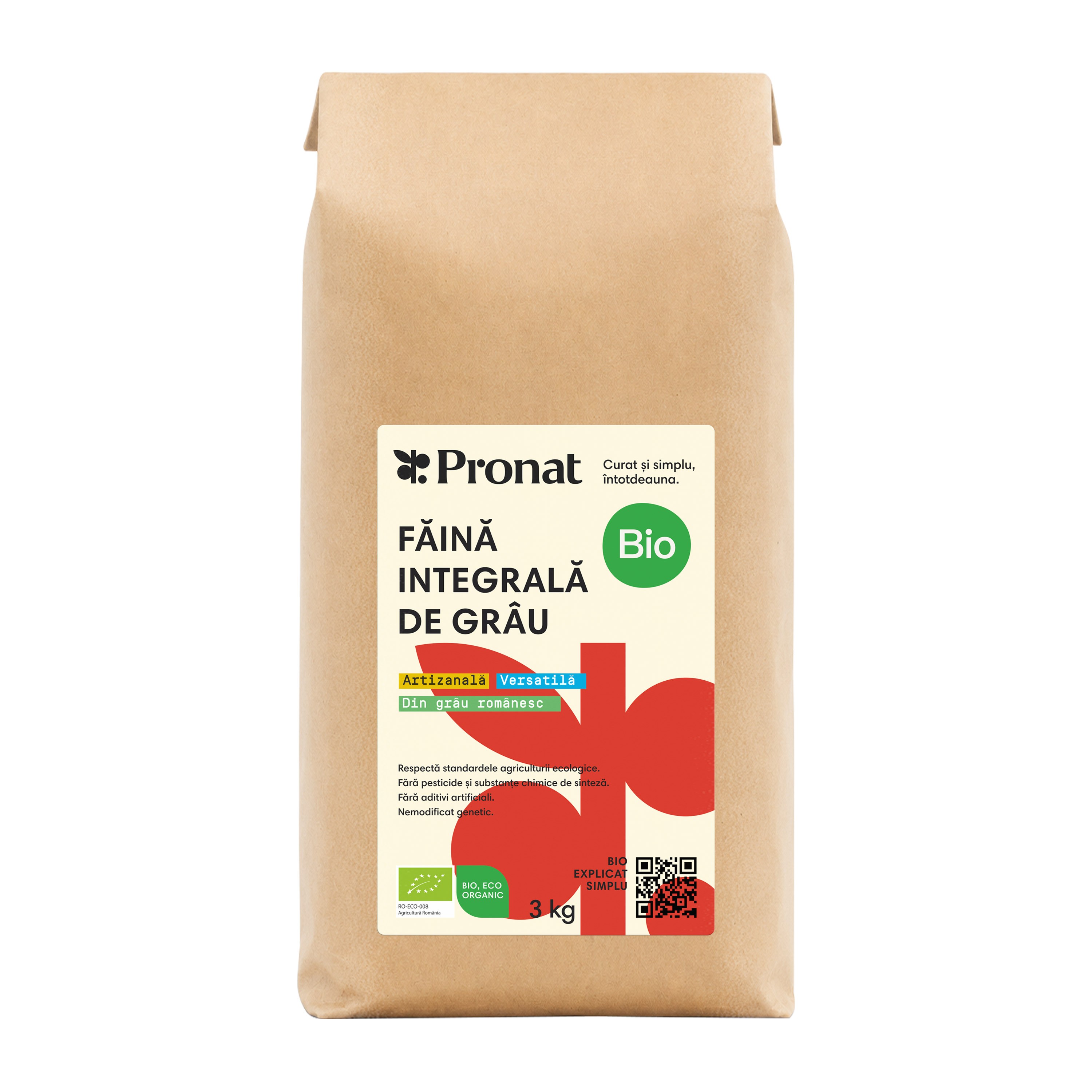 Oferte la Faina integrala de grau bio, 3000g Pronat