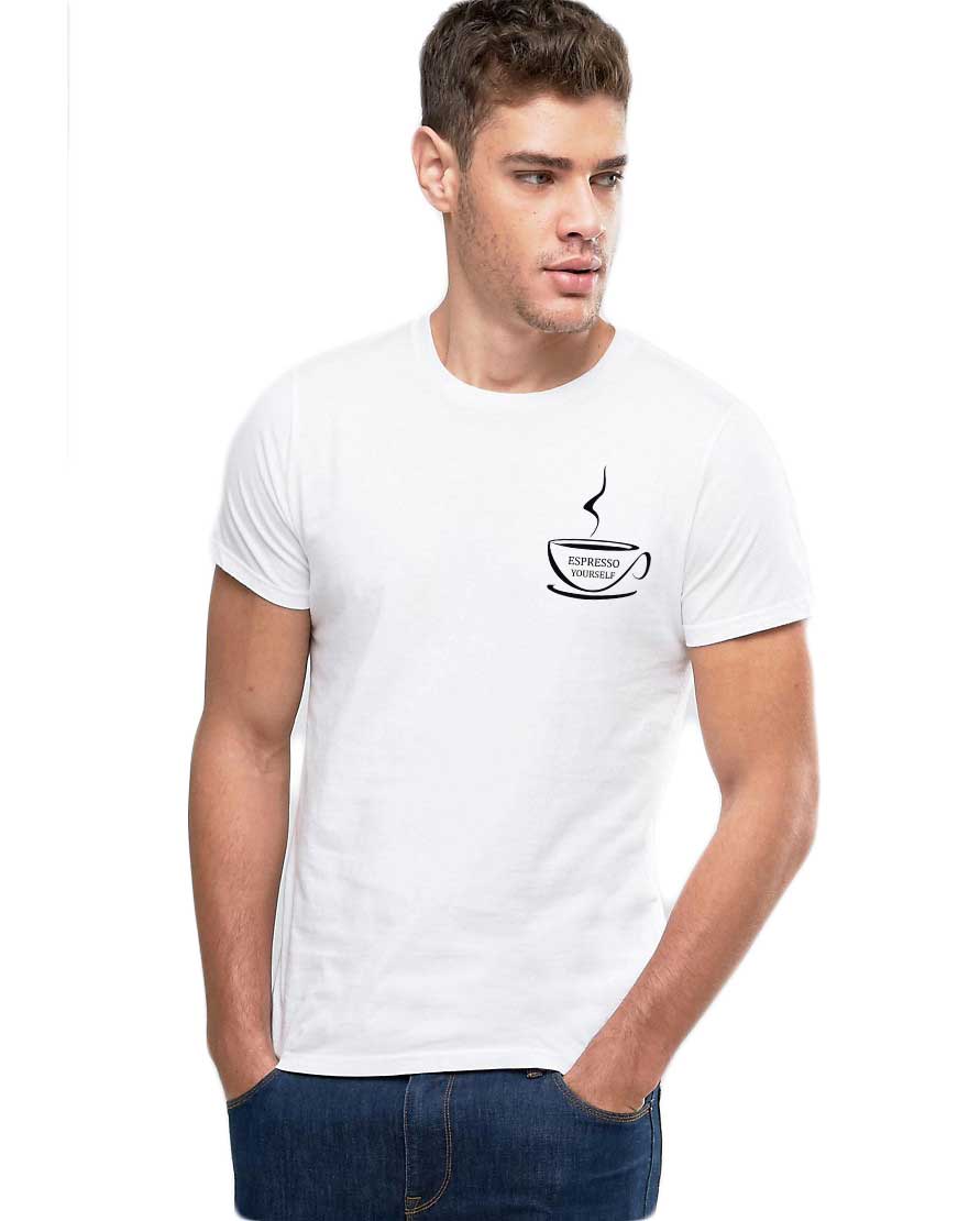 Tricou barbati alb - Espresso Yourself II