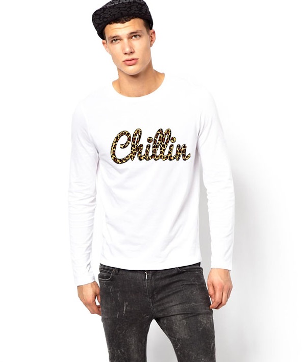 Bluza alba, barbati, Chillin