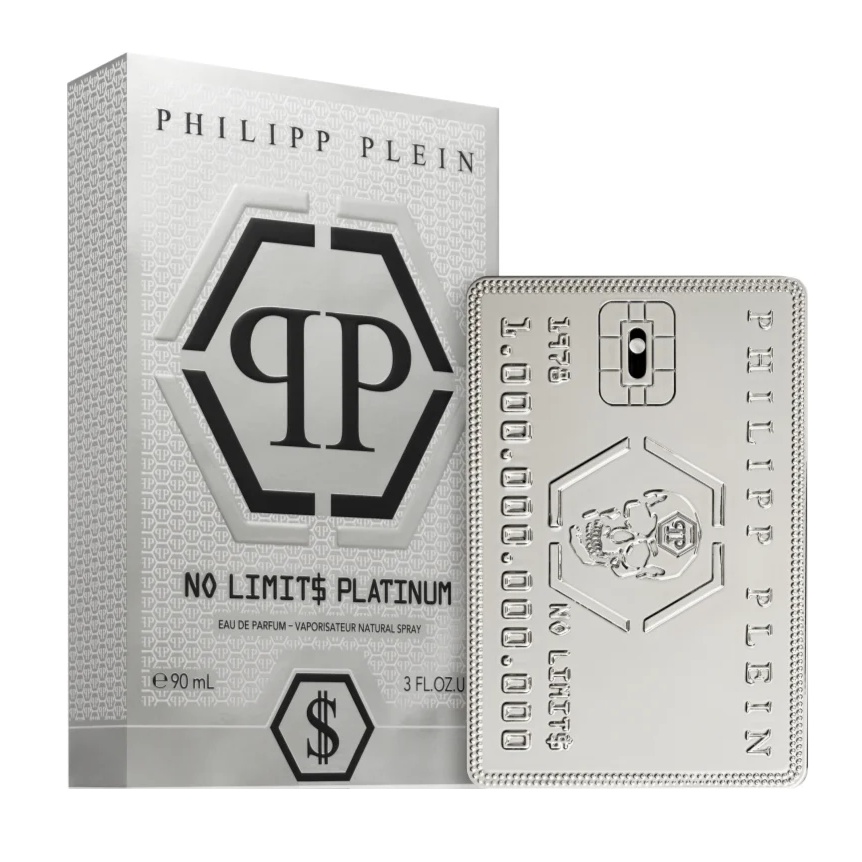 Oferte la Philipp Plein No Limit$ Platinum Apa de Parfum, Barbati (Gramaj: 90 ml)
