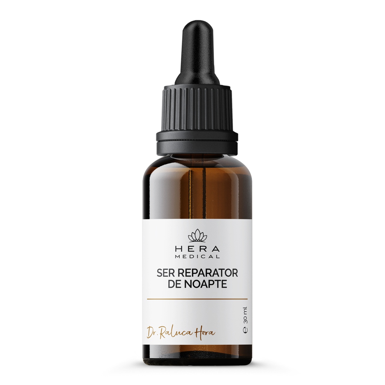 Oferte la Ser reparator de noapte cu squalan si uleiuri organice, Hera Medical, 30 ml (Gramaj: 30 ml)