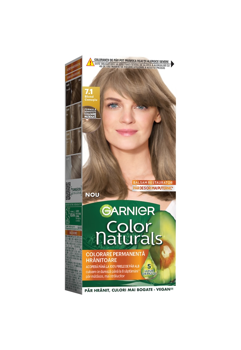 Oferte la Vopsea de par permanenta cu amoniac  Color Naturals - 110 ml - Blond Cenusiu