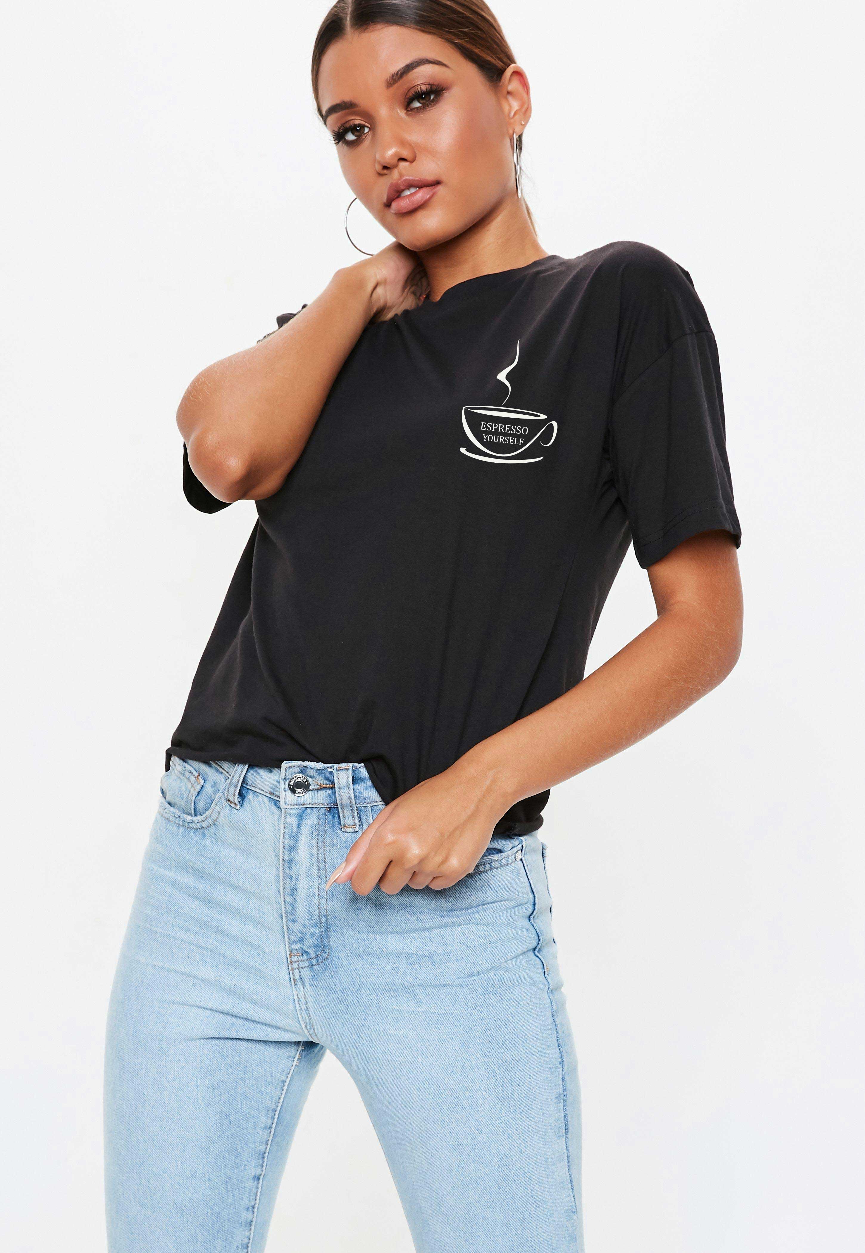 Tricou dama negru - Espresso Yourself II