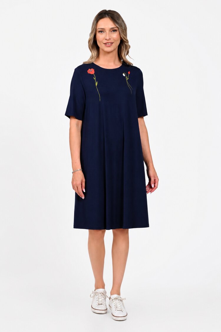 Oferte la Rochie Dama, Eranthe, A-Line, cu Pictura Realizata Manual V396
