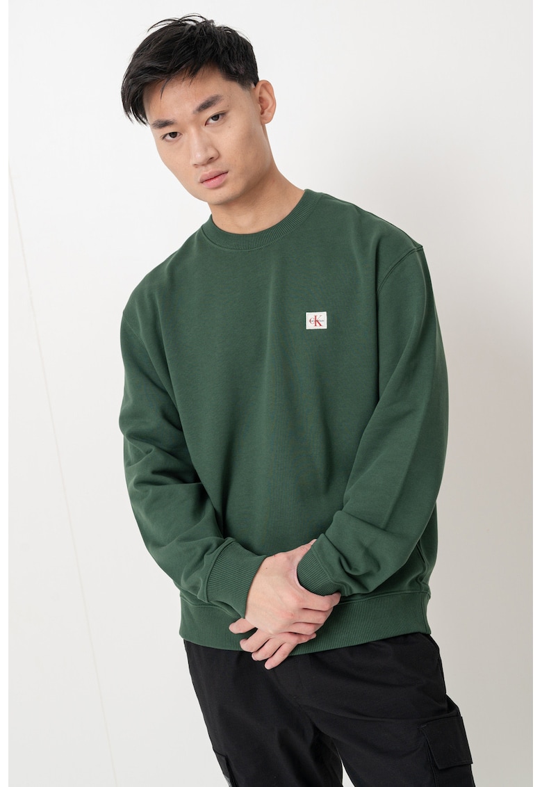 Oferte la Bluza de trening lejera cu decolteu la baza gatului - Verde englez