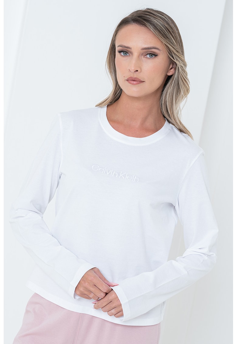 Oferte la Buza de pijama cu decolteu rotund - Alb