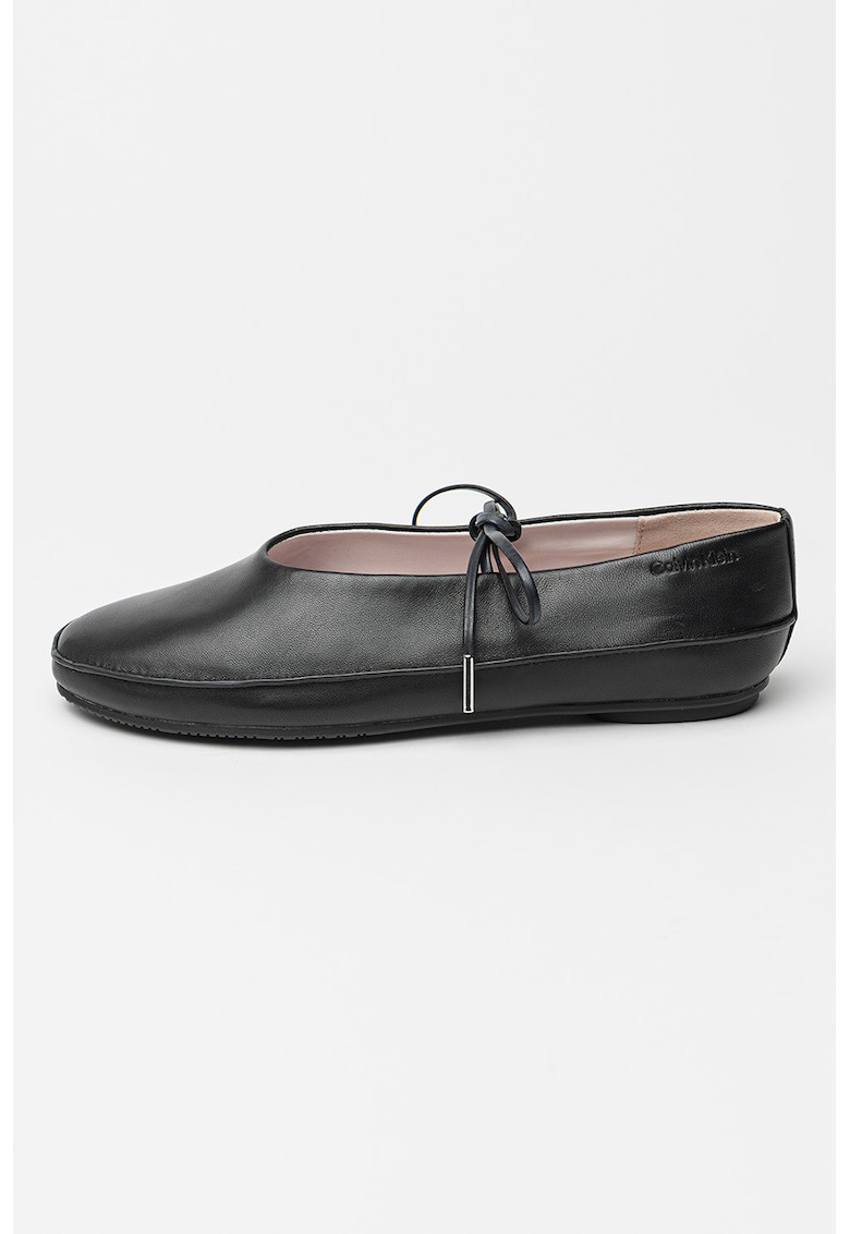 Oferte la Balerini uni din piele - Negru