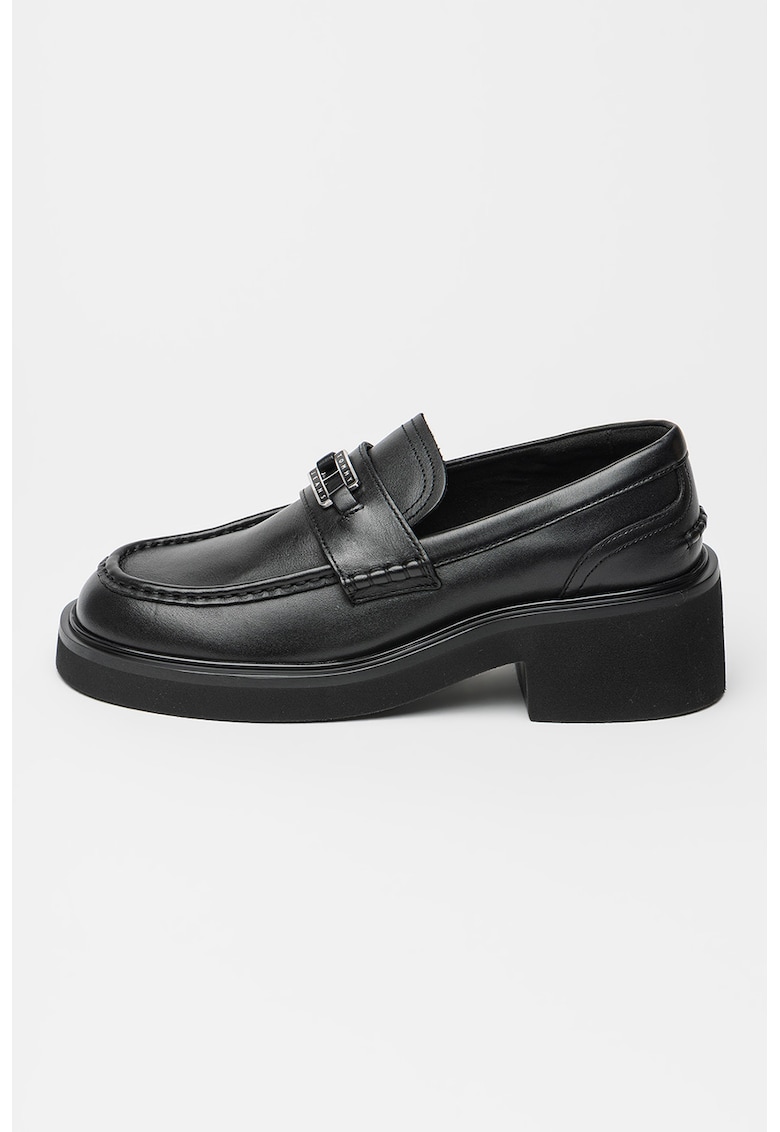 Oferte la Tommy Hilfiger - Pantofi loafer din piele cu logo - Negru