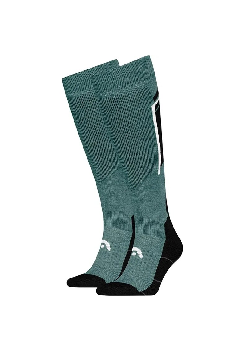 Oferte la Sosete schi si snowboard  Ski Beginner Kneehigh 2P - Verde/Negru - Verde/Negru