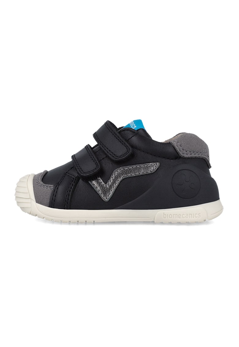 Oferte la Pantofi sport de piele si piele ecologica - Negru/Gri inchis