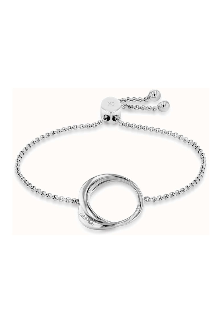 Oferte la Bratara de otel inoxidabil cu talisman circular - Argintiu
